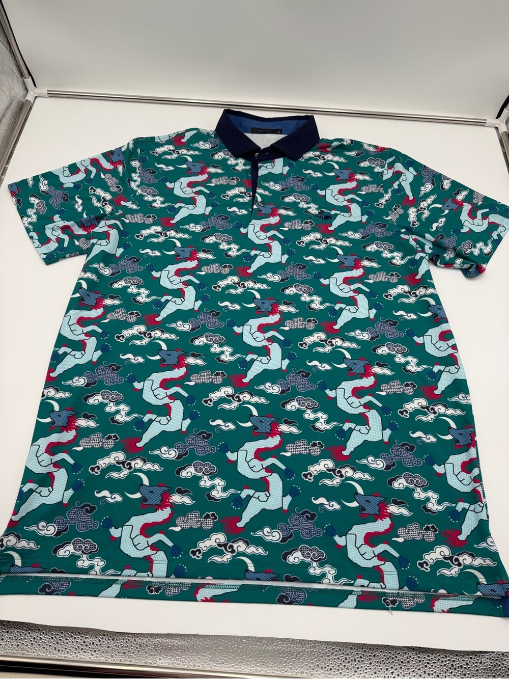 Greyson Performance Golf Polo Shirt  Wolf Slayer Jungle Green Men’s XL